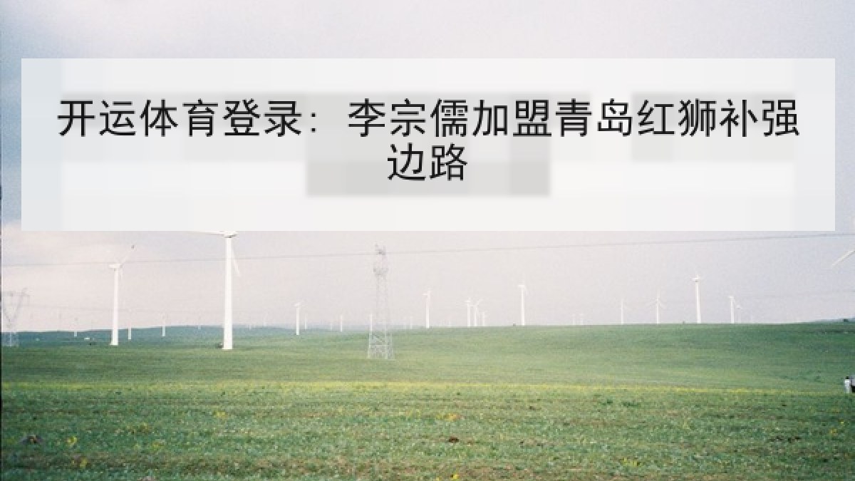 开运体育登录: 李宗儒加盟青岛红狮补强边路